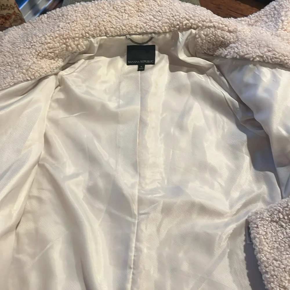 Banana republic oversized Sherpa cocoon coat - Picture 5 of 8